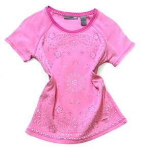 Y2K Oleg Cassini Sport Pink Baby Tee